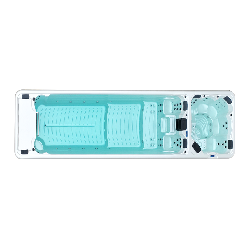 BG-6616 Extra Long Deeper Infinity swimming pool spa with dual zone 