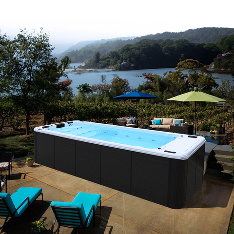 BG-6623 New style acrylic swimming massage spa pool with waterfall