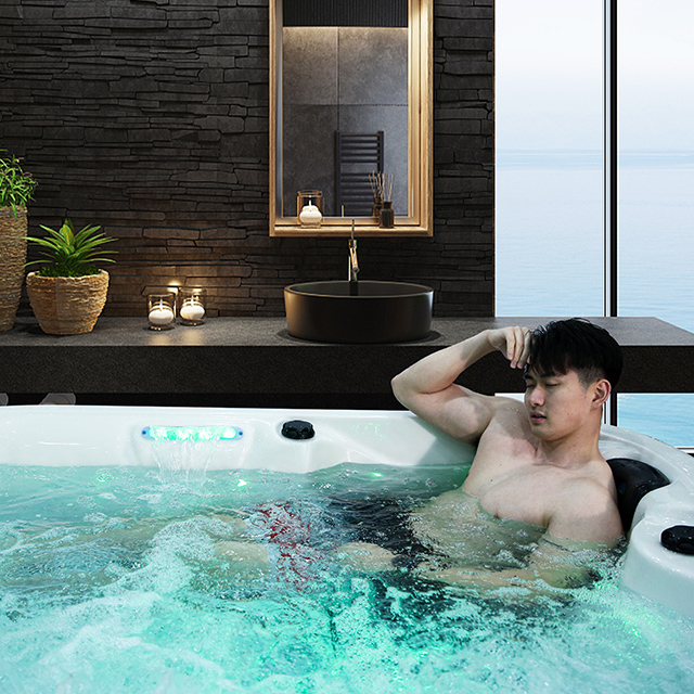 BG-8891B CE Approved 3 People Balboa System Acrylic Spa Whirlpool Garden Outdoor Spa Bath