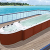 BG-6617 New Design 12 Meters Acrylic Swimming Pool Outdoor Swim Spa with Cover