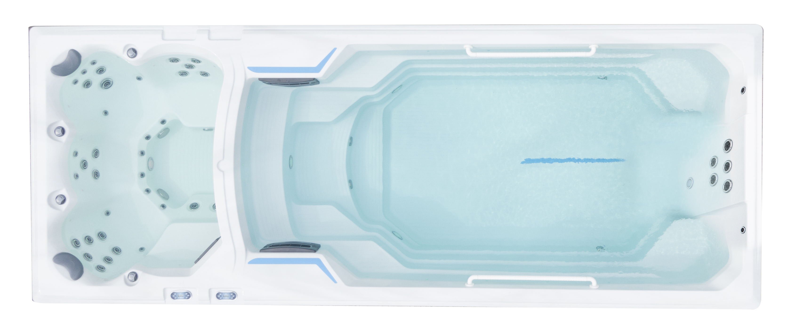 BG-6659 Luxury Large Swimming Spa Pool with Counter Currents Acrylic Whirlpool Swim Spa